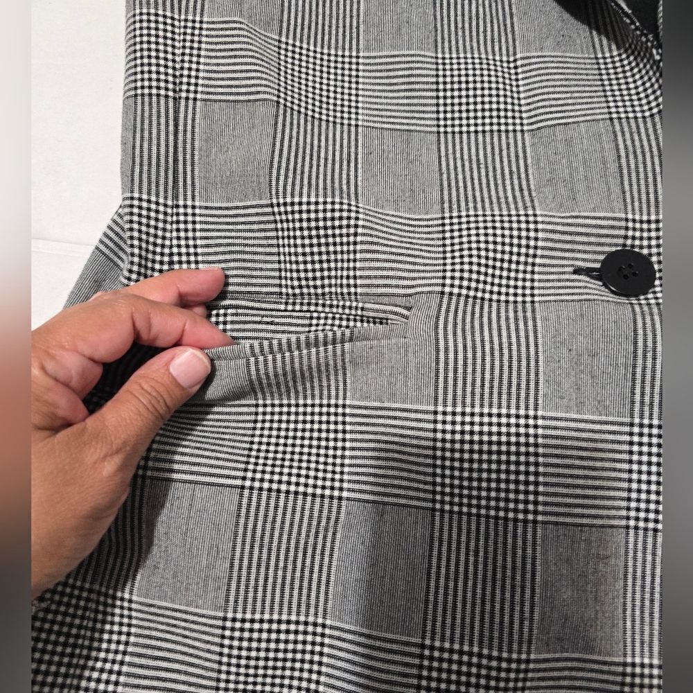 Bailey 44 Rough Around The Edges Plaid Boyfriend Blazer Size Medium - Picture 5 of 14
